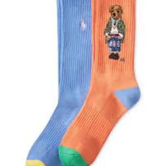 Polo Ralph Lauren Men's 2-Pk. American In Paris Mini Bear Crew Socks - Picture 3 of 6
